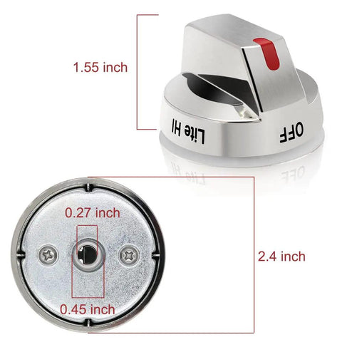 Upgraded 5 Pack Stove Knobs For Samsung Gas Range Oven Stovetop With Stainless Steel Reinforcement Ring Top Burner Dial Knobs Replacement Parts No Fuss Install Durable Fit