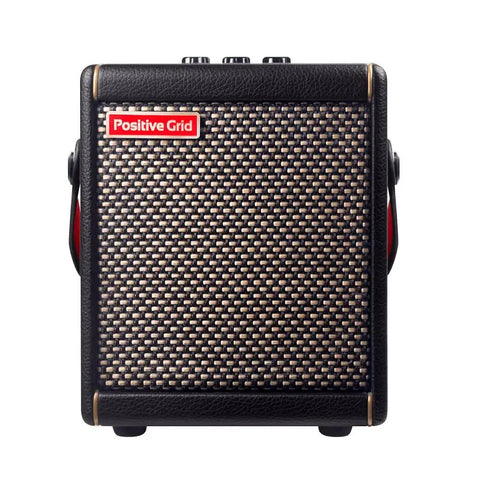Front view of Spark MINI 10W Portable Guitar Amp And Bluetooth Speaker With 8 Hour Battery Life in black.
