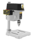 3 Speed Mini Bench Drill Press for Tiny DIY Projects, compact design with 6.69 inch base and adjustable speed control.
