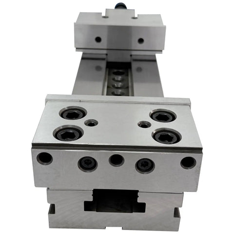 Real Deal Six Inch CNC Milling Vise With Three Hundred Millimeter Jaw Opening And Built Tough Alloy Steel Frame for precision workholding.