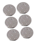 50 Set Star Shape Jeans Screw Buttons with Sick Threaded Design 17 mm Metal Button Hardware Durable Steel in silver finish.