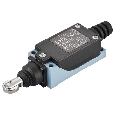 Workhorse Industrial Grade Limit Switch With Parallel Roller Plunger Enclosed 1NO 1NC Momentary 250VAC 10A For Industrial Automation And Machinery Double Circuit Rugged Plastic And Aluminum Housing