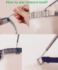 8 Pc Spring Bar Watch Pins Set With 1.5mm Diameter For 18/20/22/24mm Lug Widths Plus No Fuss Watch Band Removal Tool in use