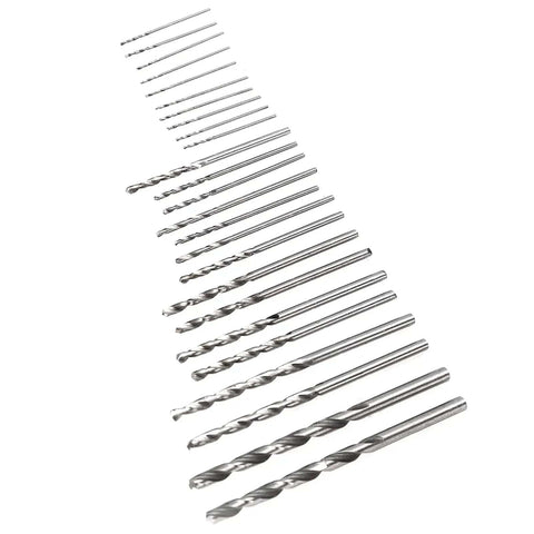 Micro Twist Drill Bits Set HSS Straight Shank Mini Kit With Nine Sizes From 0.5mm To 3mm arranged in ascending order