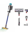 Gen5 Outsize Cordless Vacuum With 250AW Suction, showing attachments and LED illumination feature.