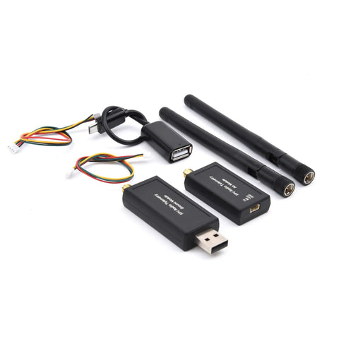 915MHz 100mW RC Telemetry Module for air and ground data transfer kit with OTG Android and PC, lightweight 5.8G antenna, cables included