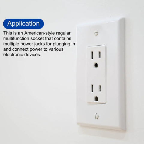 Slick Multifunction Wall Outlet With Built In Usb And Type C Ports 125V 15A Tamper Resistant Socket Plate on a wall powering devices.