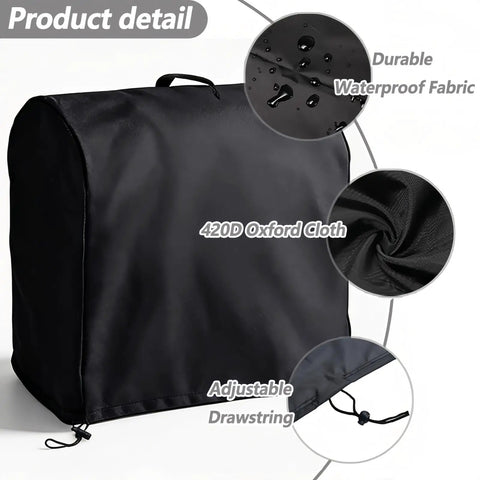 Kick Some Dust This Heavy Duty Bench Grinder Cover features tough 420D Oxford fabric, adjustable drawstring for secure fit.