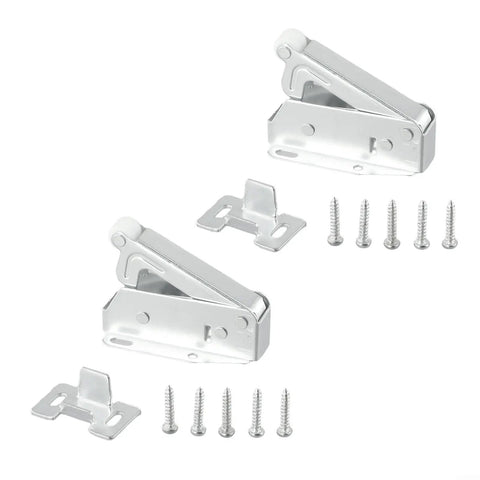 Push To Open Door Latch With Touch Catch Cabinet Hardware for cupboard closet attic and pantry doors, cold rolled steel spring, screws included