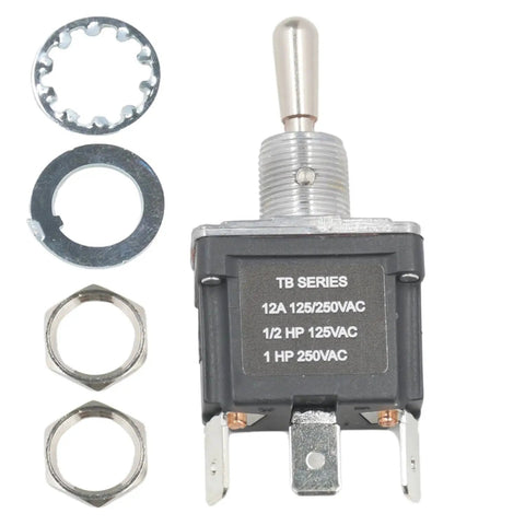 Replacement Toggle Switch T114691 T114691GT, industrial toggle switch with hardware for dock and yard equipment upgrade.