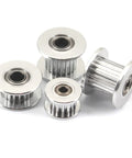 20 Teeth 5mm Bore 10mm Wide GT2 Aluminum Idler Pulley Timing Belt Wheel For 3D Printers And CNC Machines, Low Noise, High Precision, Rust Resistant, Durable Aluminum Alloy Accessory Pack Of 10