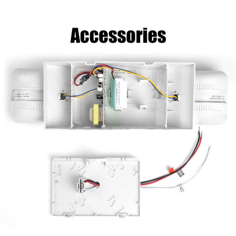 Accessories for Emergency Light With Back Up Battery And Two Adjustable LED Heads, Wall Mount, White Finish, UL Certified, 6 Pack