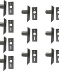 Tenon Adapter Bracket Set For LED Shoebox Lights 10 Pack Outdoor Parking Lot Mounting Brackets in grid arrangement
