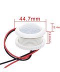 Smart 220V 50Hz PIR Infrared Motion Sensor Ceiling Light with dimensions in white casing and wiring