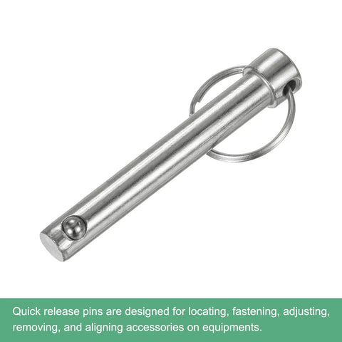 Six Pack Quick Release Pins Three Eighths Inch Diameter Two Point Five Six Inch Usage Length Carbon Steel Hardware Pins