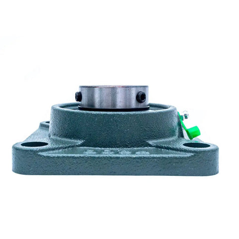 Front view of Heavy Duty Pillow Block Bearing UCF208-24 1-1/2 Inch Bore with cast iron housing and chrome steel ball bearing.