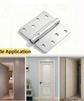 Two Pack Self Closing Door Hinges Four Inch Adjustable Heavy Duty Spring Hinges For Auto Close Doors Universal Fit