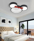 Cartoon Mouse Head Acrylic Dimmable LED Ceiling Light for Kids Rooms Modern Flush Mount Fixture with Stepless Dimming Eye Protection Glow Dope Cute Nighttime Decor for Girls Rooms and Kids Bedrooms