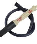 Oriflo Flow-Thru Parts Brush with Hose, angled front view; beige handle, 28in hose