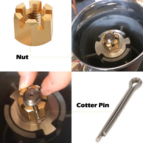 Propeller Installation Hardware Kit For 150-300 HP Outboard Motors Includes Thrust Washer Spacer Washer Nut And Cotter Pin Replacement For OEM 6E5-45987-01