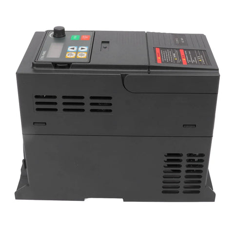 Beefed Up Variable Frequency Drive VFD 2.2kW Inverter Controller With Quick Cooling Heatsink And Quiet Fan For Safe ABS Protection 0 to 440V Output In Industrial Equipment Use, black ABS housing