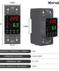 Power Guard Adjustable Voltage Protector And Smart Circuit Breaker For DIN Rail Mount 110V 220V Drop-In Ready front and side view