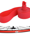 Two Piece Puncture Proof Bike Tire Liner Kit For Road And Mountain Tires, 24 Inch Rim Strips Inner Tube Protector, red liner in roll.