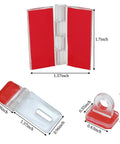 No Sweat Setup Clear Acrylic Hinges With Self Adhesive Latch Buckles, 1.37 inch hinges for craft boxes, impact proof plastic.