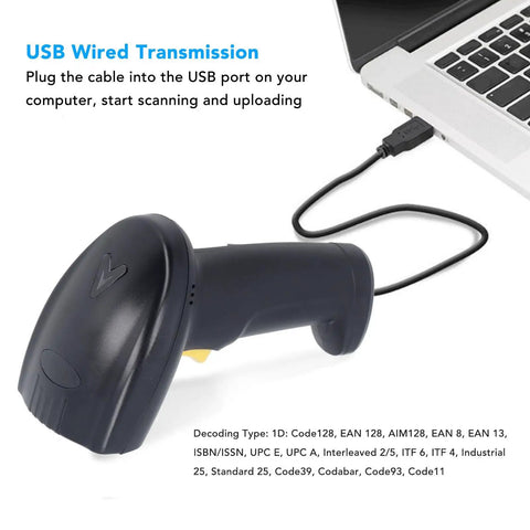 Wired USB Barcode Scanner Handheld Reader With 640x480 Resolution for Store Supermarket Warehouse and Pharmacy