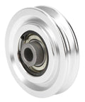 Lightweight Aluminum Alloy Gym Pulley For Home Gym Setup Easy Install Fitness Gear Built To Last With Smooth Operation 70mm Diameter Pulley For Cable Machines And Rehab, side view