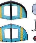 Inflatable Windsurf Wing For Windsurfing And Handheld Wing Foil Surfing, Water Play Wing Kite With Clear Window, pump, bag, rope