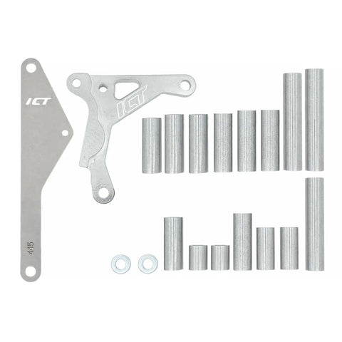 GM LS Truck Iron Block Interior Third Hole Bracket Low Mount Accessory Mount For Alternator And Fuel Pump Replaces Missing Casting Boss Fits Silverado LM7 LQ4 L59 LQ9 LMG L96 LC8 Engines, silver aluminum bracket kit with spacers