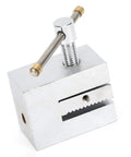 Beefy 500N Straight Single Tooth Clamp In Stainless Steel Push Pull Force Fixture For Tensile Testing, 4mm opening