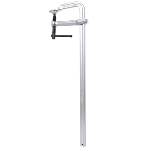 Top Tier Dropped Forged Steel F Clamps With Quick Release Handle, 20 Inch jaw, 4.75 Inch throat, ideal for welding and woodworking.