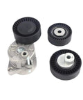 Premium Timing Belt Tensioner Pulley Kit For BMW 3 Series And 5 Series M3 X5 Z4 Models With Idler Roller For Reliable Engine Timing Kit Replacement Part 11281427252 VKM38004, black metal pulleys