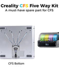Image of Five Way CFS Bottom Bracket Kit With Brushless Motor 0.35A 24V for Filament System Replacement Accessories, showing base and spool holder.