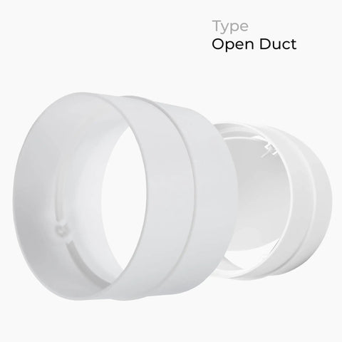 4 Inch Duct Connector Round White Plastic Vent Pipe Extender For Dryer Vents And Round Ducts, Easy No Fuss Push Fit Male Connector, Flexible Dust Hose Or Straight Dryer Pipe Coupling And Extension, HVAC Intake Exhaust Venting Fitting Adapter, open duct