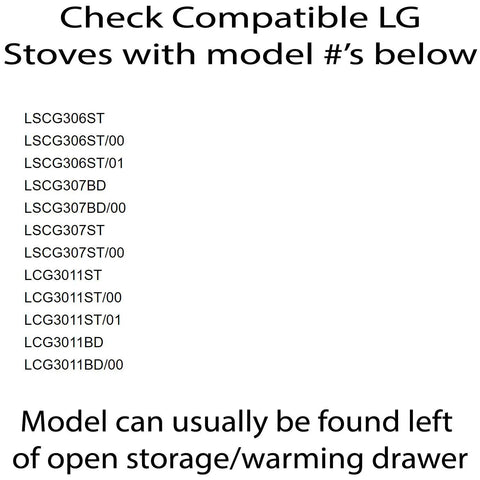 Compatibility list for Reusable Gas Range Protectors For LG Stoves, Nonstick And Washable Stove Liners, Heat Resistant Over 300C