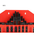 58 Piece M10 Machinist Clamp Kit Pro Grade T Slot Clamp Set For Lathe Milling CNC Machines And Metalworking Projects in storage box
