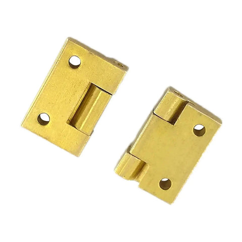 Solid Brass Cabinet Hinges 19x12.5mm 2 Pack For Drawers Jewelry Chest Wooden Boxes