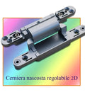 Two Way Adjustable Concealed Door Hinge For Rebate Doors 180 Degree Opening Die Cast Zinc Alloy 60kg Load