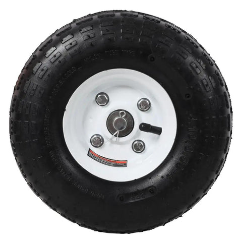 10 Inch Pneumatic Gate Wheels Caster Set with Q235 steel build, showcasing air-filled tire for smooth rolling on gates.