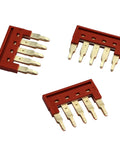 Dss 2.5N 05P Din Rail Terminal Block Press Fit Jumper Pack Of 10 Red For Industrial Electrical Panels And Control Systems Quick Clip Connection