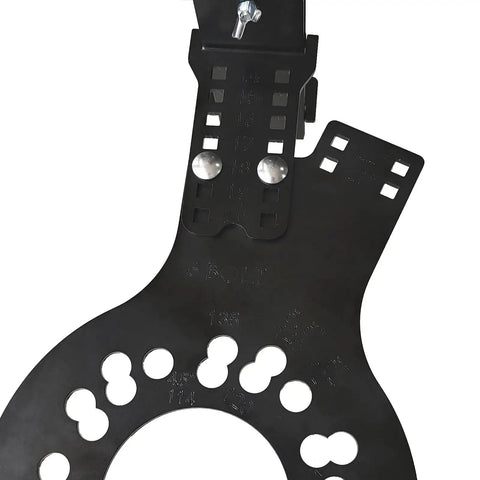 Universal Six Lug Wheel Fitment Mockup Tool Rolling Smooth Checking Tire Diameter And Width From Fourteen To Twenty Two Inches, six bolt gauge for precise rim fitment.