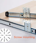 Heavy Duty Ball Bearing Drawer Slides Side Mount Cabinets Tables Built Tough As Nails Rust Resistant Steel Silent Smooth Glide Anti Collision Max Load Capacity Durability Workshop Store DIY Projects Without Glitches Or Annoyances, side mount screw mounting