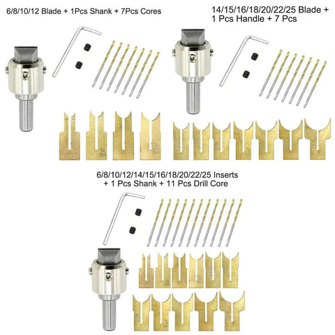 Bead Maker Drill Bit Set Pro Grade 6 To 25 Mm Carbide Ball Blade Milling Cutter Kit 24 Piece Cemented Carbide Bead Making Tools for Woodworking