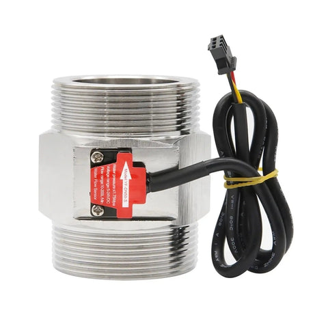 2 Inch Stainless Steel Hall Flow Sensor Water Flow Meter For Garden Hose No Brainer Install Liquid Flow Switch Outdoor Irrigation Monitoring