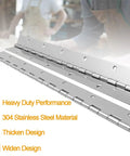 Premium 6 Inch Heavy Duty Piano Hinge Set Built Tough From 304 Stainless Steel With A 1 2 Inch Span showing hinges and assembly holes.