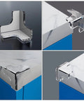 Soft PVC Corner Protectors For Desks And Sofas, 10 Pack, Easy No Tools Required Installation on blue and white furniture edge