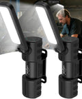 Two Pack 5000 Lumen Rechargeable LED Work Light With Magnetic Base, 180 Degree Rotating Head for car repair use